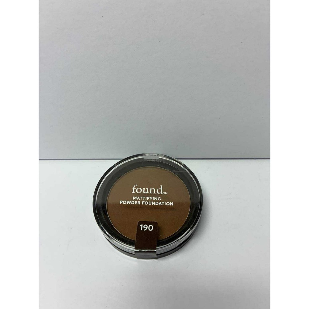 FOUND Mattifying Powder Foundation with Rosemary, 190 Rich 0.28 oz.